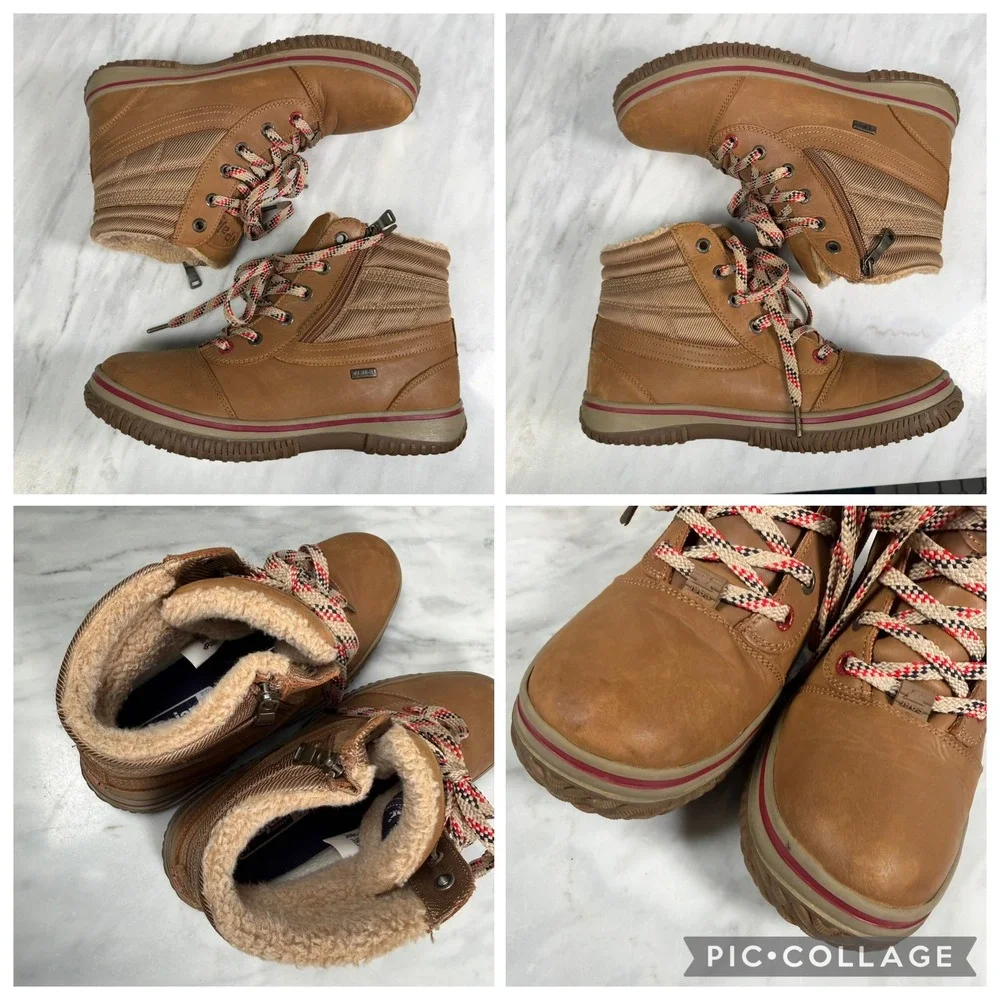 Pajar Tavin Canada Mens Waterproof Winter Boots Tan Leather - 30C Rated 10 10.5 - Picture 14 of 15